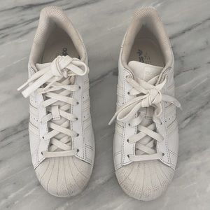 Adidas superstar white sneakers